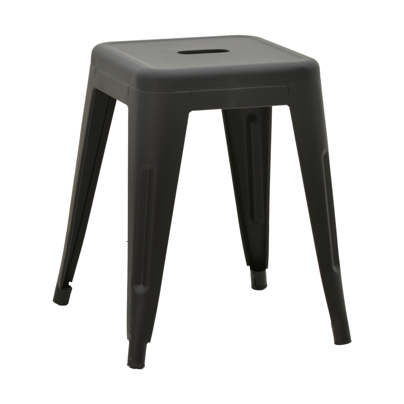 Stool Utopia pakoworld metal black matte 30x30x45cm Stool Utopia pakoworld metal black matte 30x30x45cm