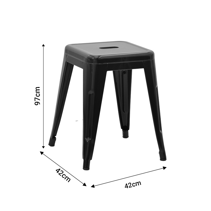 Stool Utopia pakoworld metal grey matte 30x30x45cm Stool Utopia pakoworld metal grey matte 30x30x45cm