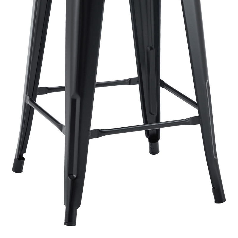 Mid-height Bar stool with backrest Utopia pakoworld metal black 42x42x86cm Mid-height Bar stool with backrest Utopia pakoworld metal black 42x42x86cm