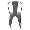 Καρέκλα Utopia pakoworld μέταλλο σε ανθρακί απόχρωση 44x44x85εκ