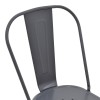 Καρέκλα Utopia pakoworld μέταλλο σε ανθρακί απόχρωση 44x44x85εκ
