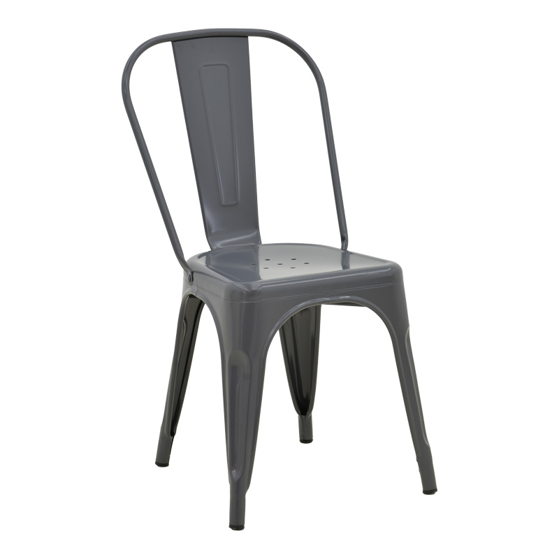 Utopia chair pakoworld metal in anthracite shade 44x44x85cm