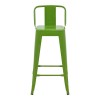 Bar stool with backrest Utopia pakoworld metal green 42x42x97cm