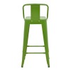 Bar stool with backrest Utopia pakoworld metal green 42x42x97cm