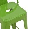 Bar stool with backrest Utopia pakoworld metal green 42x42x97cm