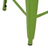 Bar stool with backrest Utopia pakoworld metal green 42x42x97cm