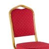 Hilton pakoworld stackable conference chair fabric red-metal gold 45x51x96cm