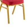 Hilton pakoworld stackable conference chair fabric red-metal gold 45x51x96cm