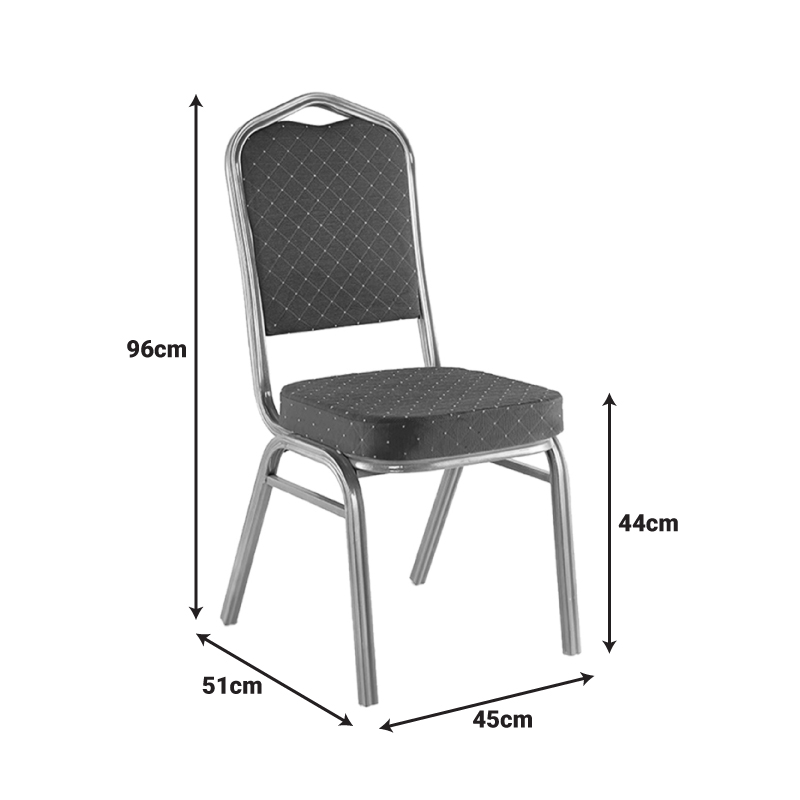 Hilton pakoworld stackable conference chair fabric red-metal gold 45x51x96cm Hilton pakoworld stackable conference chair fabric red-metal gold 45x51x96cm