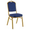 Hilton pakoworld stackable conference chair fabric blue-metal gold 45x51x96cm