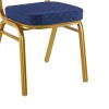 Hilton pakoworld stackable conference chair fabric blue-metal gold 45x51x96cm