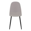 Καρέκλα Bella pakoworld ύφασμα σε γκρι με πόδι μαύρο μέταλλο 43.5x52x89εκ