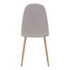 Καρέκλα Bella pakoworld γκρι ύφασμα με πόδι μέταλλο σε φυσική απόχρωση 43.5x52x89εκ