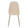 Καρέκλα Bella pakoworld μπεζ βελούδο με πόδι μέταλλο σε φυσική απόχρωση 43.5x52x89εκ