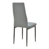 Parker chair pakoworld velvet in grey shade with black metal leg 39.5x48x95cm