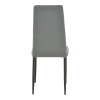 Parker chair pakoworld velvet in grey shade with black metal leg 39.5x48x95cm