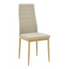 Καρέκλα Parker pakoworld μπεζ ύφασμα με μεταλλικά πόδια σε φυσική απόχρωση 39.5x48x95εκ