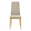 Καρέκλα Parker pakoworld μπεζ ύφασμα με μεταλλικά πόδια σε φυσική απόχρωση 39.5x48x95εκ