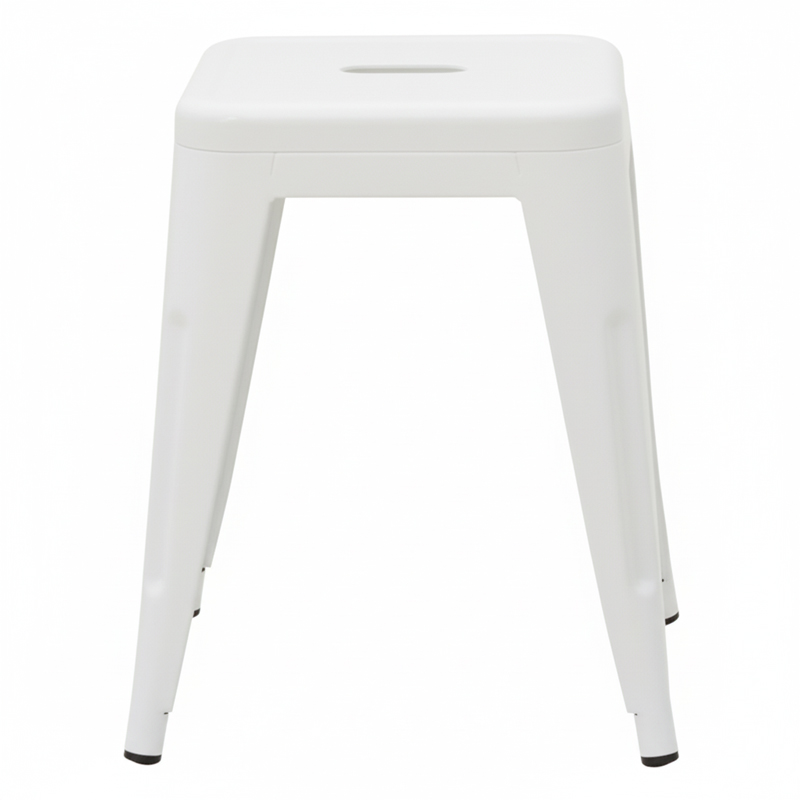 Stool Utopia pakoworld metal white matte 30x30x45cm