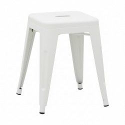 Stool Utopia pakoworld metal white matte 30x30x45cm