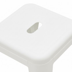 Stool Utopia pakoworld metal white matte 30x30x45cm