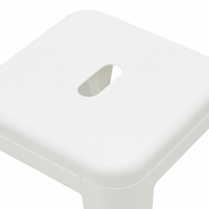 Stool Utopia pakoworld metal white matte 30x30x45cm
