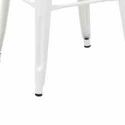 Stool Utopia pakoworld metal white matte 30x30x45cm