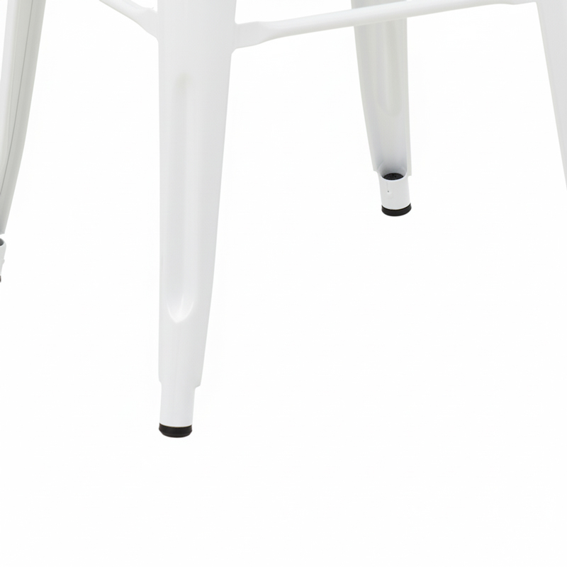 Stool Utopia pakoworld metal white matte 30x30x45cm