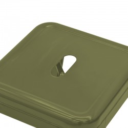 Stool Utopia pakoworld dark olive green metal 30x30x45cm