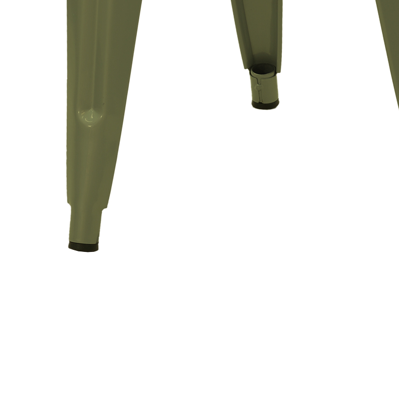 Stool Utopia pakoworld dark olive green metal 30x30x45cm