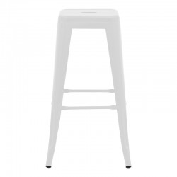 Σκαμπό μπαρ Utopia pakoworld μέταλλο σε λευκή ματ απόχρωση 42x42x76εκ