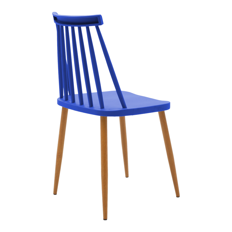 Καρέκλα Aurora pakoworld μπλε pp-φυσικό μεταλλικό πόδι 42x49.5x77εκ