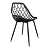 Chair Suan pakoworld black pp-black metal leg 49x51x86cm