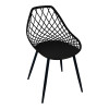 Chair Suan pakoworld black pp-black metal leg 49x51x86cm
