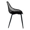 Chair Suan pakoworld black pp-black metal leg 49x51x86cm