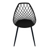 Chair Suan pakoworld black pp-black metal leg 49x51x86cm