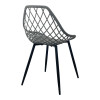 Chair Suan pakoworld athracite pp-black metal leg 49x51x86cm