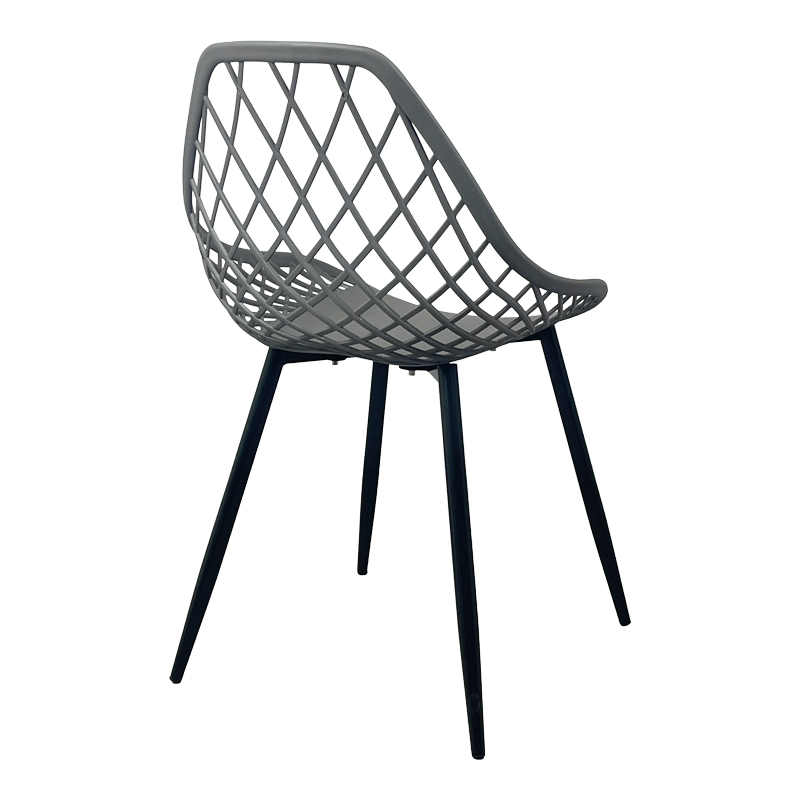 Chair Suan pakoworld athracite pp-black metal leg 49x51x86cm