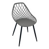Chair Suan pakoworld athracite pp-black metal leg 49x51x86cm