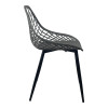 Chair Suan pakoworld athracite pp-black metal leg 49x51x86cm