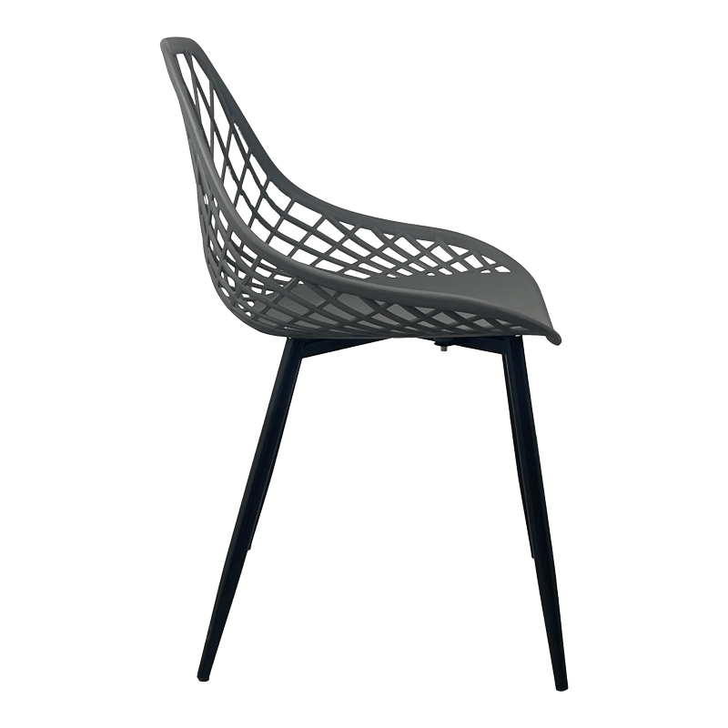 Chair Suan pakoworld athracite pp-black metal leg 49x51x86cm