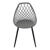 Chair Suan pakoworld athracite pp-black metal leg 49x51x86cm