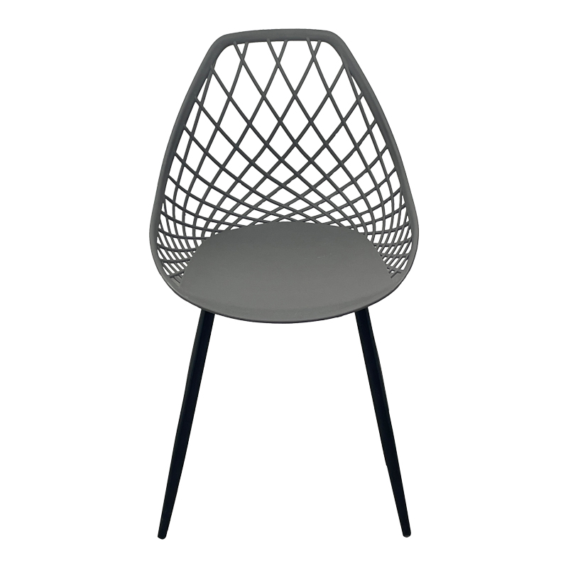 Chair Suan pakoworld athracite pp-black metal leg 49x51x86cm