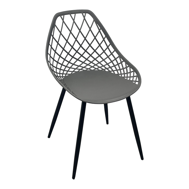 Chair Suan pakoworld athracite pp-black metal leg 49x51x86cm