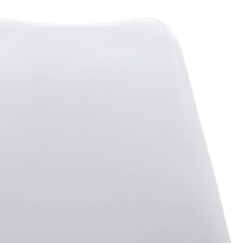 Chair Gaston pakoworld PP-PU white-natural leg 48x55x83cm Chair Gaston pakoworld PP-PU white-natural leg 48x55x83cm