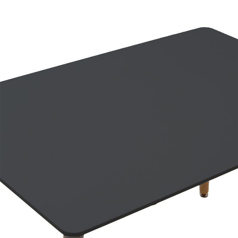 Τραπέζι Natali pakoworld MDF μαύρο-πόδια φυσικό 120x80x76εκ