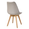 Gaston chair pakoworld beige fabric and natural wood leg 48x55x83cm