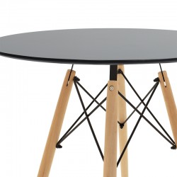 Julita pakoworld table MDF black and beech wood in a natural shade Φ60x73cm Julita pakoworld table MDF black and beech wood in a natural shade Φ60x73cm