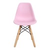 Julita chair for children pakoworld PP pink pp and natural beech wood 35x31x57.5cm