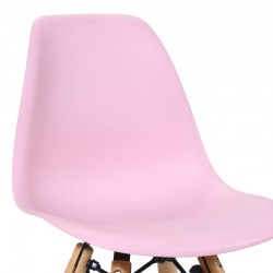 Julita chair for children pakoworld PP pink pp and natural beech wood 35x31x57.5cm Julita chair for children pakoworld PP pink pp and natural beech wood 35x31x57.5cm